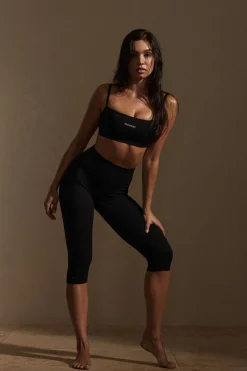 Monday Swimwear Acadia Cropped Legging - Black^ Leggings